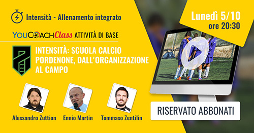 Webinar Pordenone YouCoachClass attività di base intensità